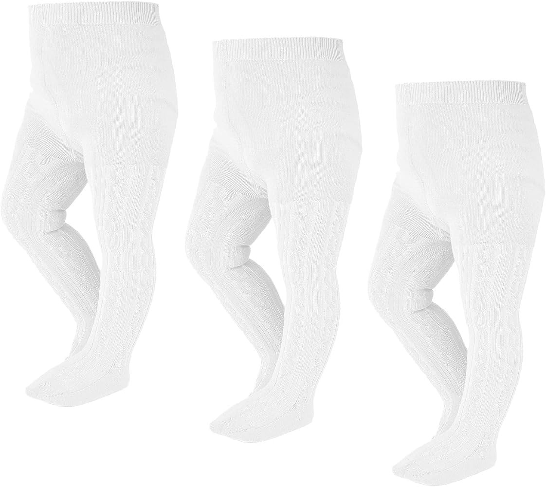 EPEIUS Baby Girl Tights Thick Cable Knit Leggings Stockings Cotton Pantyhose for Newborn Infant T... | Amazon (US)