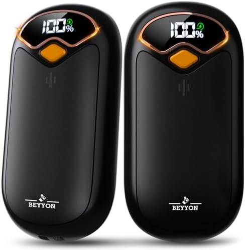 Hand Warmers Rechargeable - Electric Hand Warmer Rechargeable 2 Pack, LED Digital Display, 4 Heat... | Amazon (US)