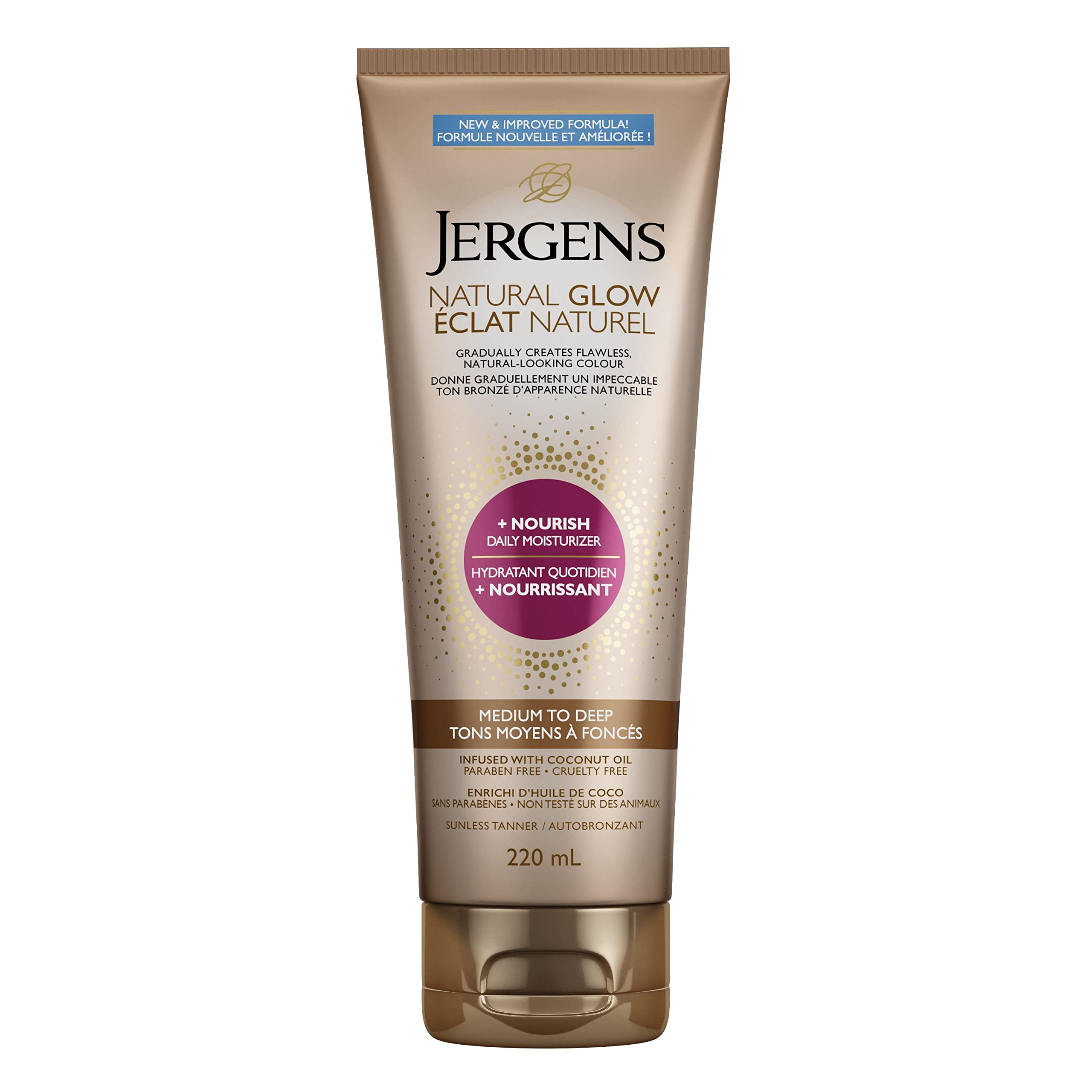 Jergens Natural Glow +Nourish Daily Moisturizer & Gradual Sunless Self Tanning Body Lotion for Dr... | Amazon (CA)