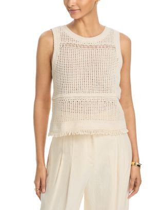 AQUA Crochet Top - Exclusive | Bloomingdale's Women | Bloomingdale's (US)