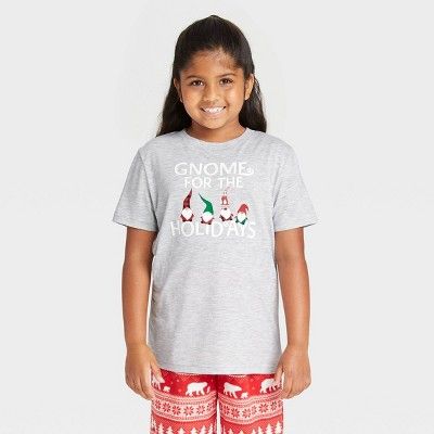 Kids&#39; Holiday &#39;Gnomes&#39; Matching Family Pajama T-Shirt - Wondershop&#8482; Gray 5 | Target