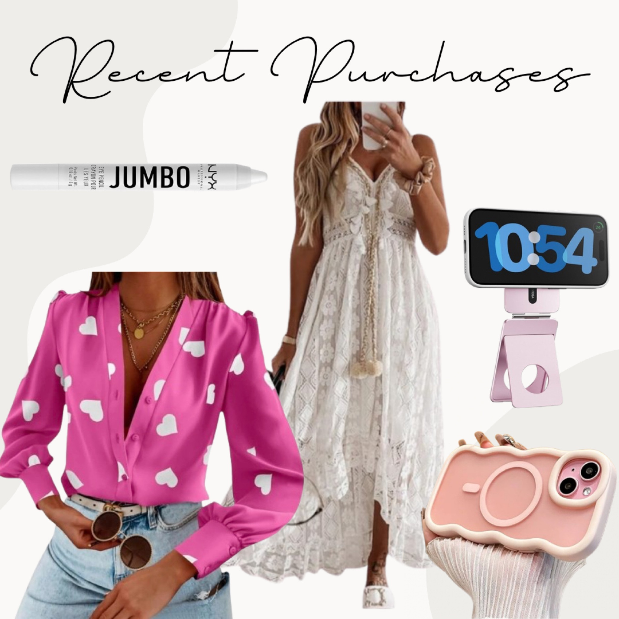 Recent Purchases - Amazon

Ltkfindsunder100 / ltkfindsunder50 / LTKbeauty / ltkmidsize / LTK plussize / LTKGiftGuide / Amazon / Amazon finds / Amazon style / Amazon fashion / phone case / MagSafe phone case / nyx/ nyx jumbo eye pencil / eyeliner / nyx eyeliner / Valentine’s Day outfit / Valentine’s Day / Valentine’s Day blouse / pink blouse / silk blouse / satin blouse / vacation dress / vacation outfit / vacation outfits / phone stand / portable phone stand / recent orders / recent purchases / sale / sale alert 

#LTKSaleAlert #LTKSeasonal #LTKStyleTip