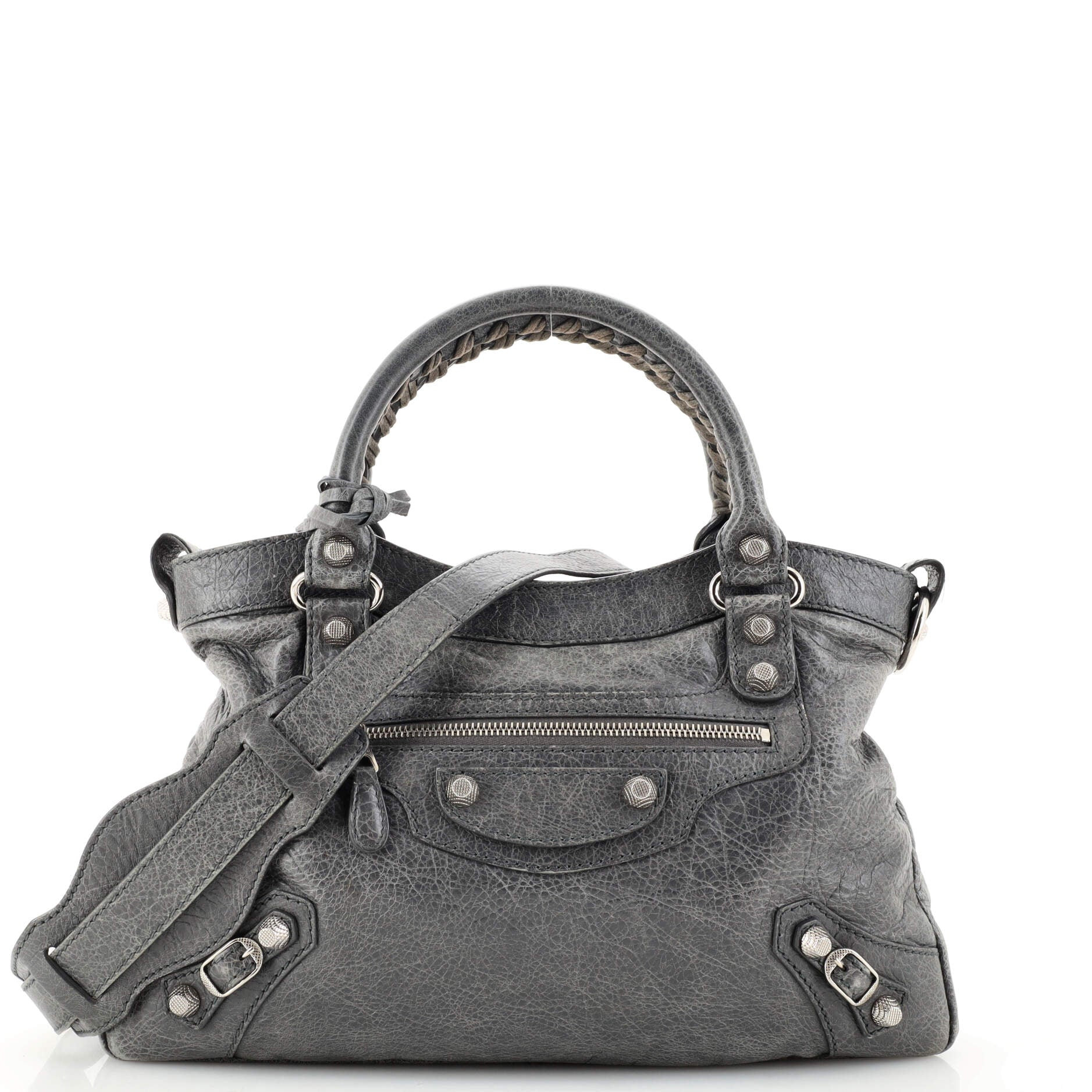 Balenciaga City Giant Studs Bag Leather Small | Rebag