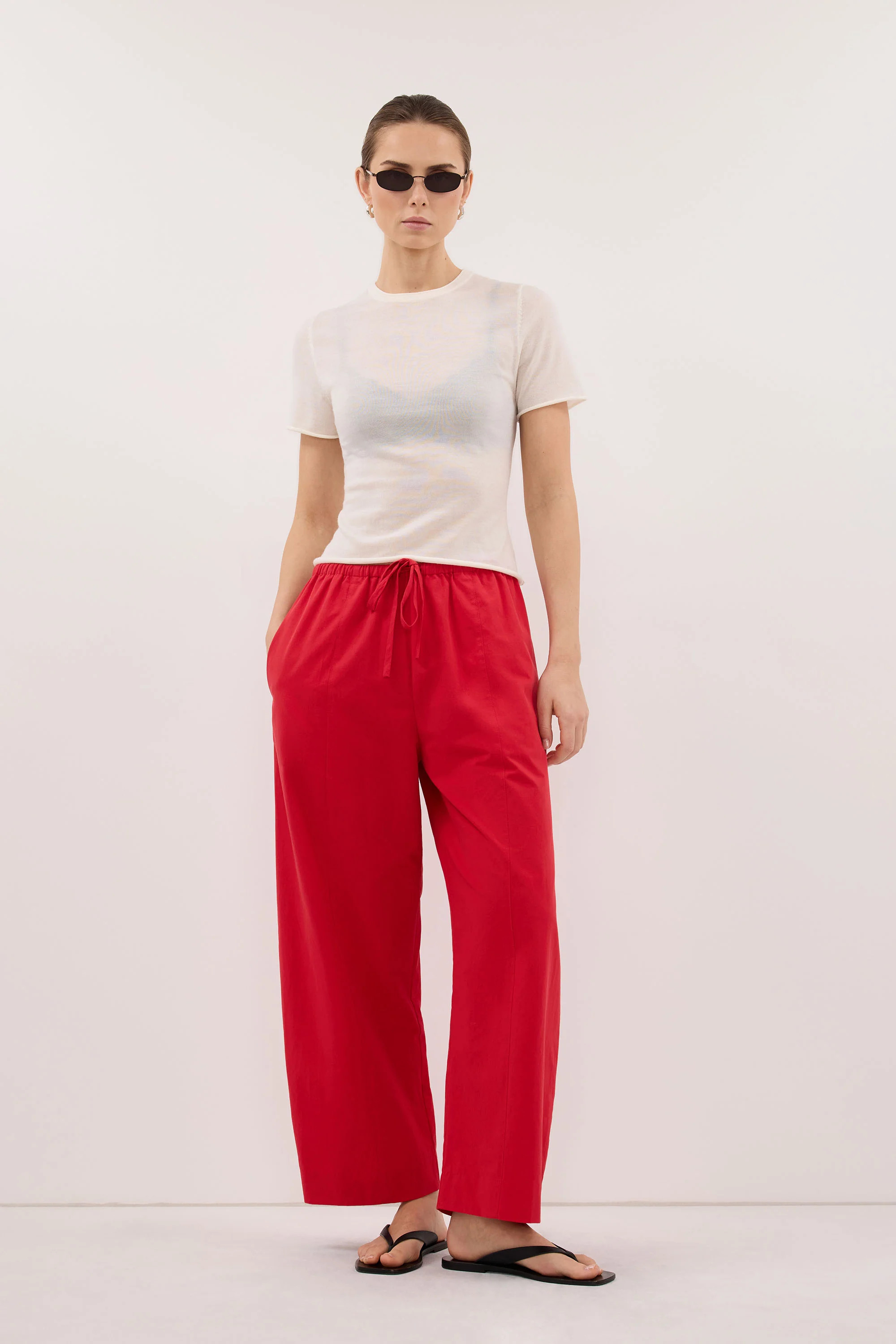 SCOUT RED POPLIN BARREL PANT | DISSH