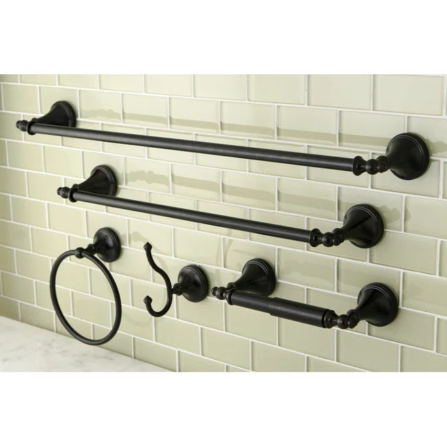 Kingston Brass Naples 5-Piece Bathroom Hardware Set BAHK1612478ORB | Wayfair North America