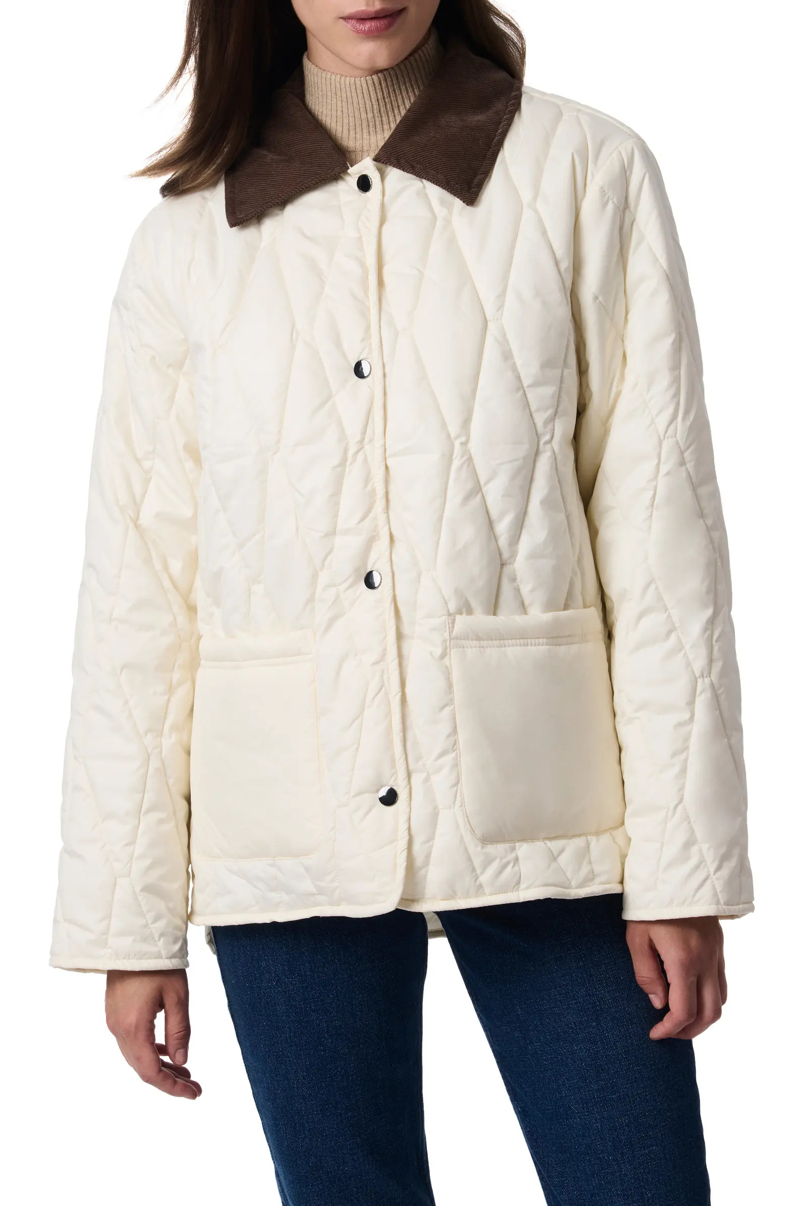 Corduroy Collared Quilted Jacket | Nordstrom Rack