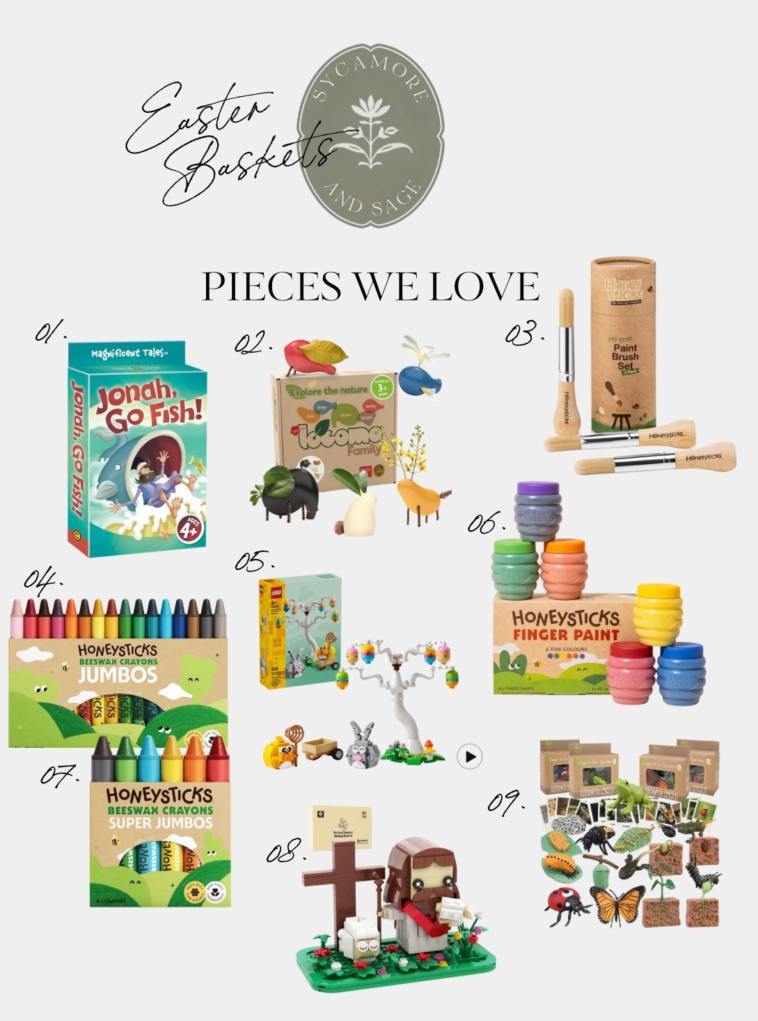 Easter baskets just got a little brighter 🐰🌈✨

We’re mixing creativity + Christ-centered fun this year — Bible games, Jonah + resurrection story sets, beeswax crayons, finger paints, nature toys, and hands-on activities that spark imagination AND point little hearts back to Jesus 🤍✝️

Because celebrating the resurrection should feel joyful, colorful, and full of wonder.

Everything linked here to build a basket that’s fun and faith-filled 🐣🌿

#SycamoreAndSage #FaithFilledHome #EasterBaskets #ChristianParenting #LTKfamily

#LTKmomlife #LTKBaby #LTKSeasonal