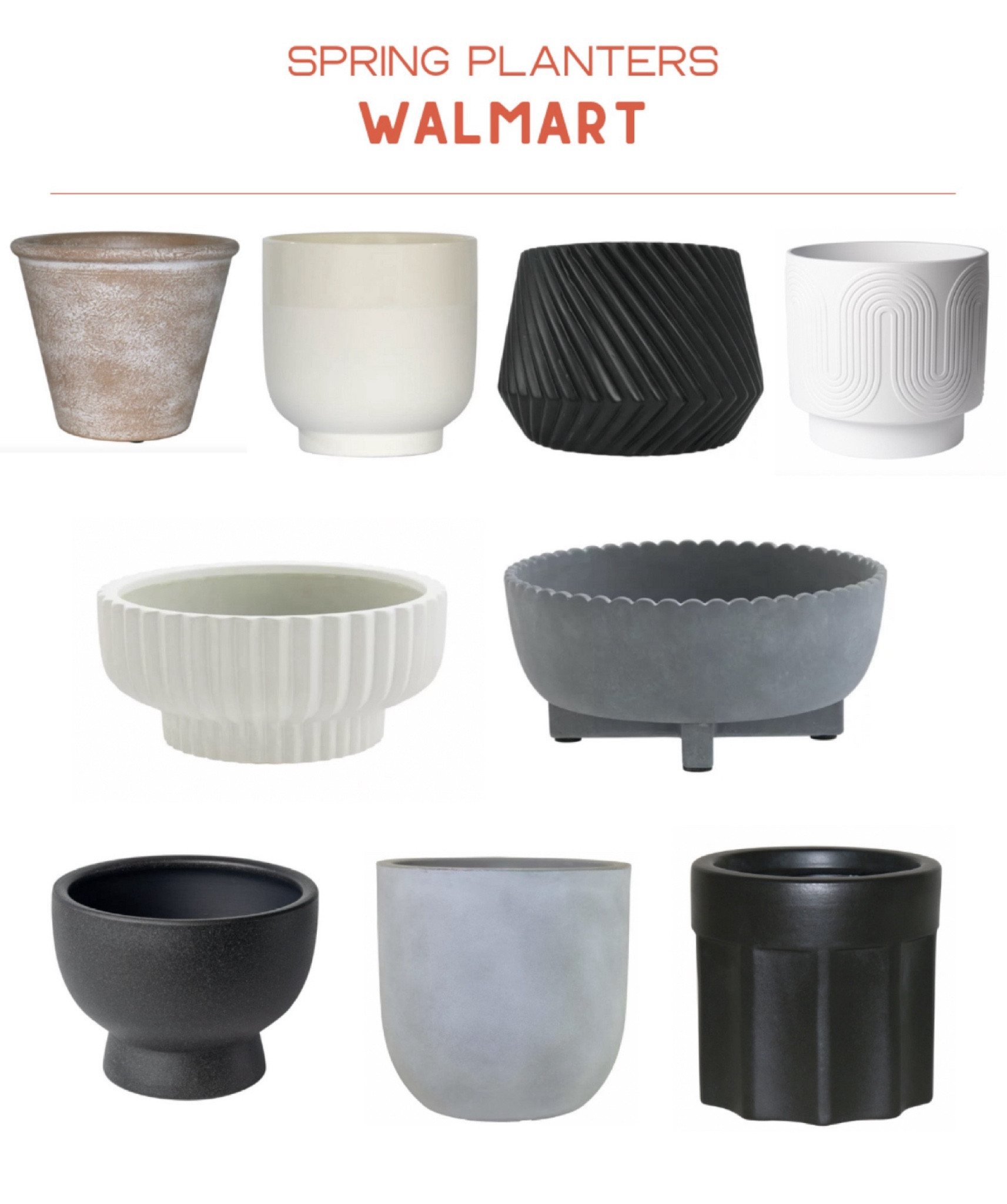 Spring/summer small affordable planters from Walmart 
#walmartfjnds #walmartwins 

#LTKSaleAlert #LTKHome #LTKU