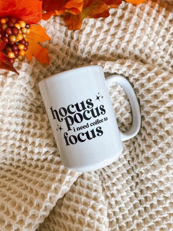 Hocus Pocus I Need Coffee to Focus Mug Halloween Coffee Mug - Etsy | Etsy (US)