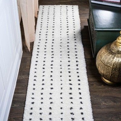 Pele Modern Geometric Dot Shag Area Rug  - JONATHAN Y | Target