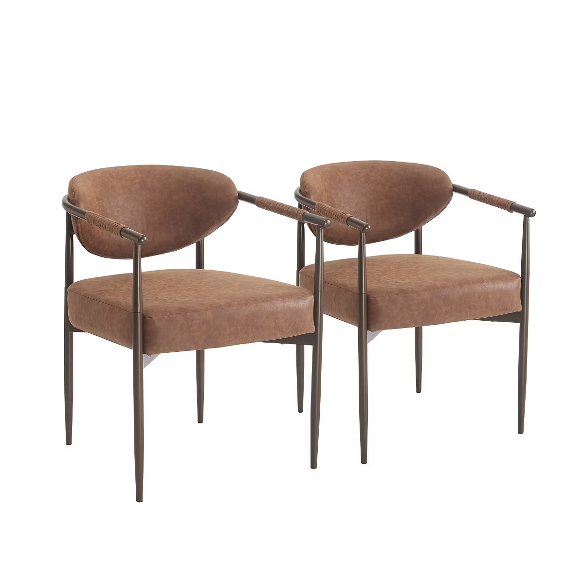 Christopher Knight Home Moriel Modern Upholstered Dining Chairs with Curved Backrest (Set of 2) | Target