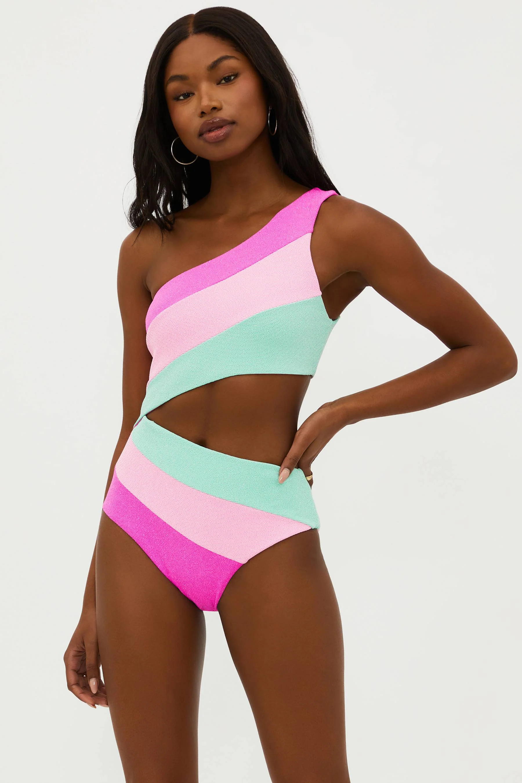 Joyce One Piece Blossom Colorblock Scrunch | One Piece Swimsuit | Beach Riot | Beach Riot