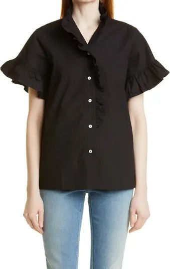 Vanessa Ruffle Detail Cotton Blouse | Nordstrom