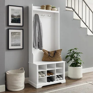 Anderson Shoe Storage Hall Tree - 17.75 "W x 52.5 "D x 7.25 "H - Overstock - 32063661 | Bed Bath & Beyond