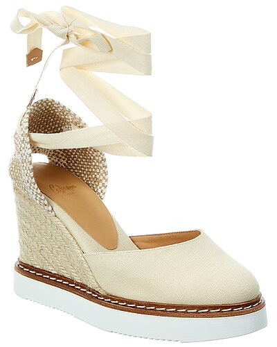 Castañer Cintia Canvas Wedge Sandal | Gilt
