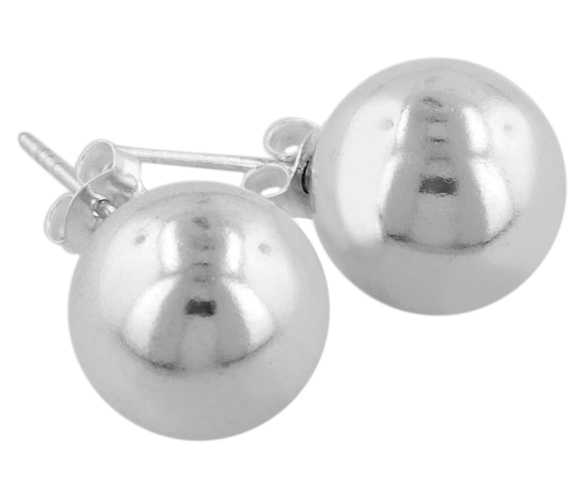 Sterling Silver 12mm Ball Stud Earrings | Amazon (US)