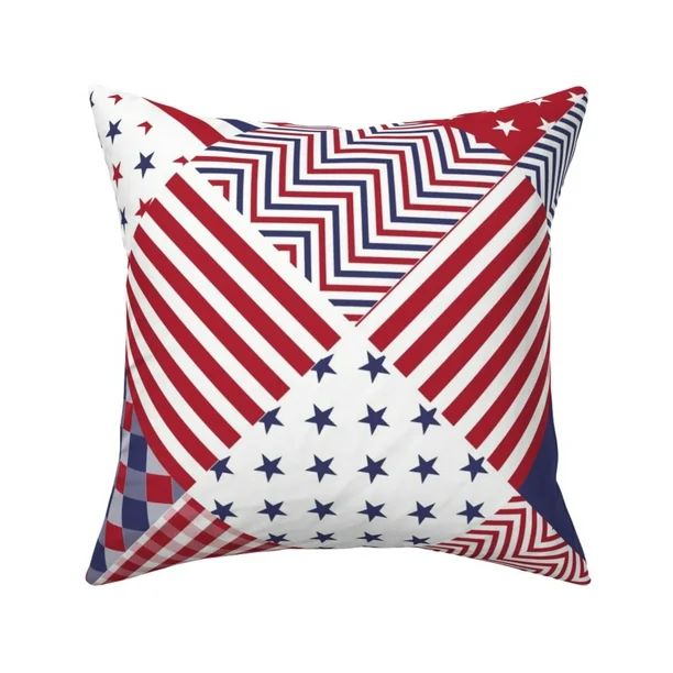 Patriotic Usa Independence Day Throw Pillow Cover w Optional Insert by Roostery - Walmart.com | Walmart (US)