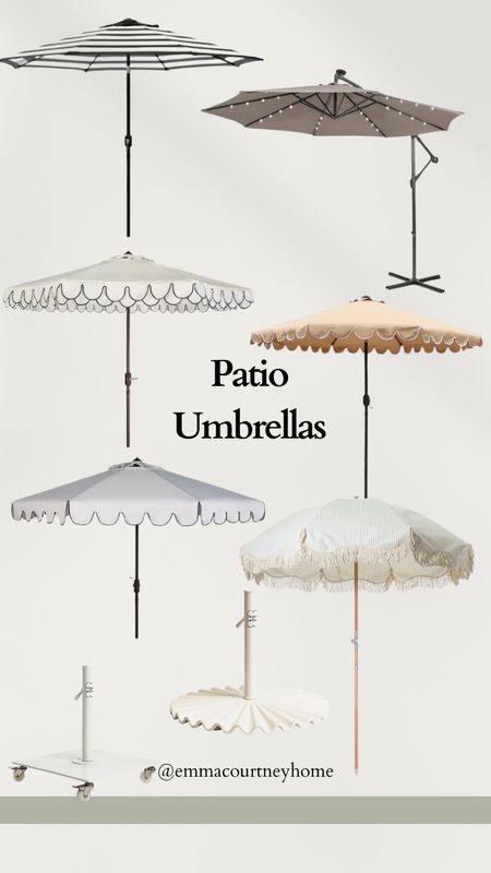 Cute and stylish patio umbrellas from target, wayfair, and lulu and Georgia. Including some really cut umbrella stands. I’m obsessed with the ruffled/scalloped one!!

#LTKhome #LTKSeasonal #LTKsalealert