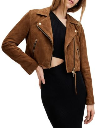 Suede Dalby Crop Biker Jacket | Bloomingdale's (US)