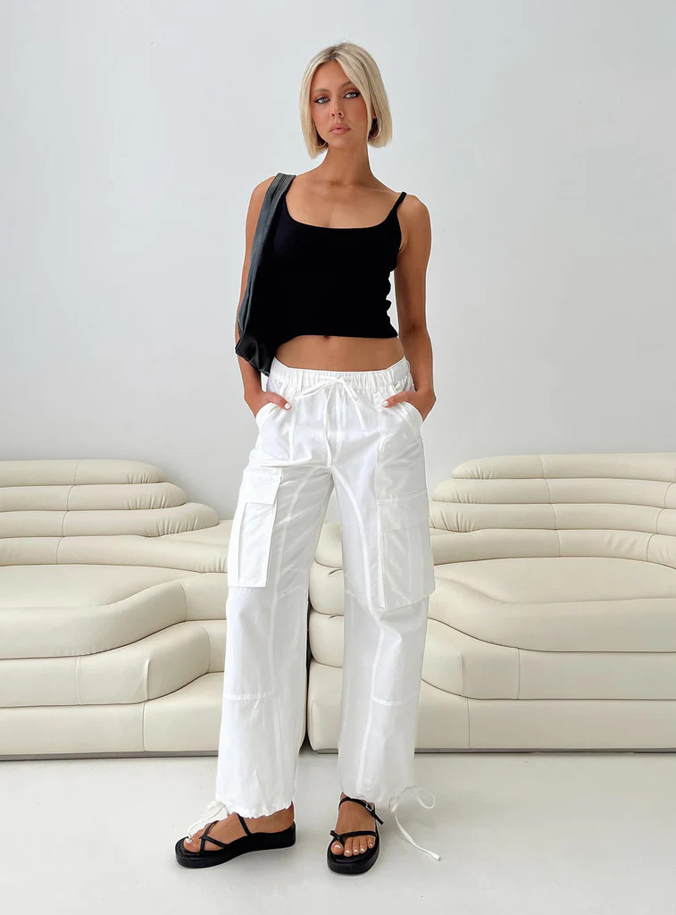 Bilbury Cargo Pants White | Princess Polly US