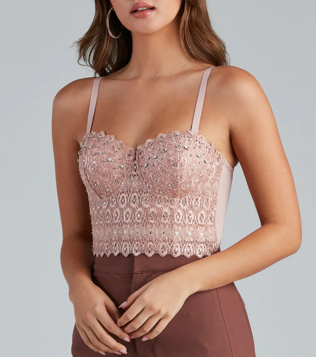 Reigning Lace Crop Top | Windsor Stores