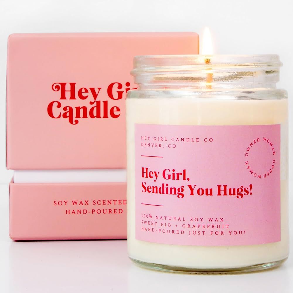 Hug in A Jar Candles Gifts for Women, Thinking of You Gift Candles, Sweet Fig + Grapefruit 13 oz ... | Amazon (US)