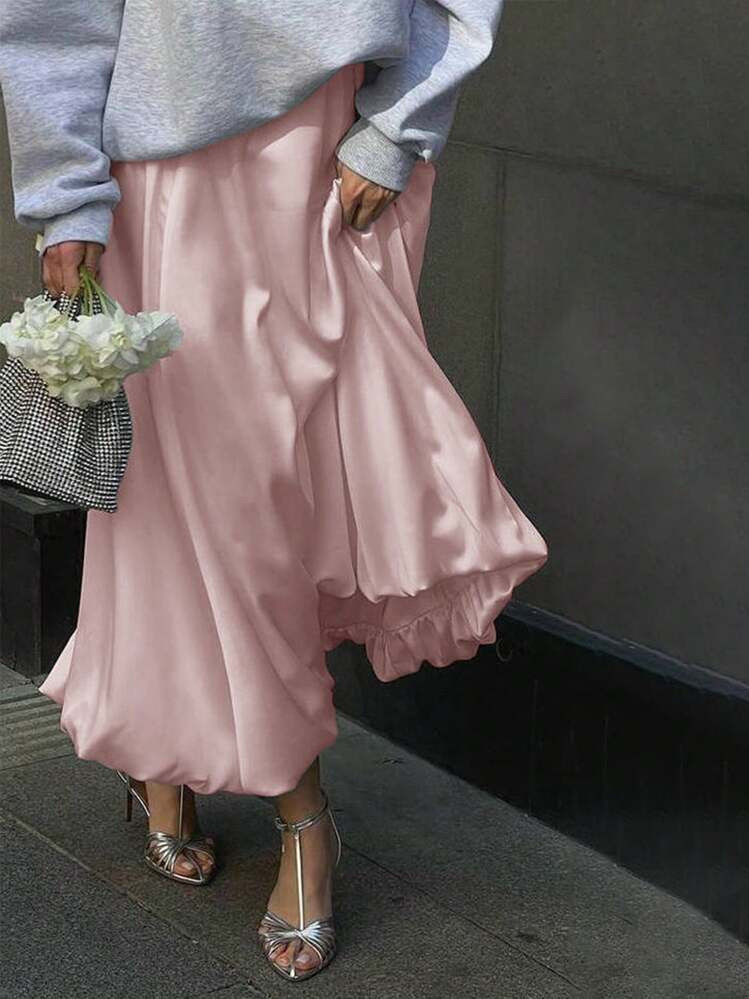 Serisse Women's Plain Color Casual Everyday Pencil Skirt, Minimalist & Fashionable Winter Thanks ... | SHEIN