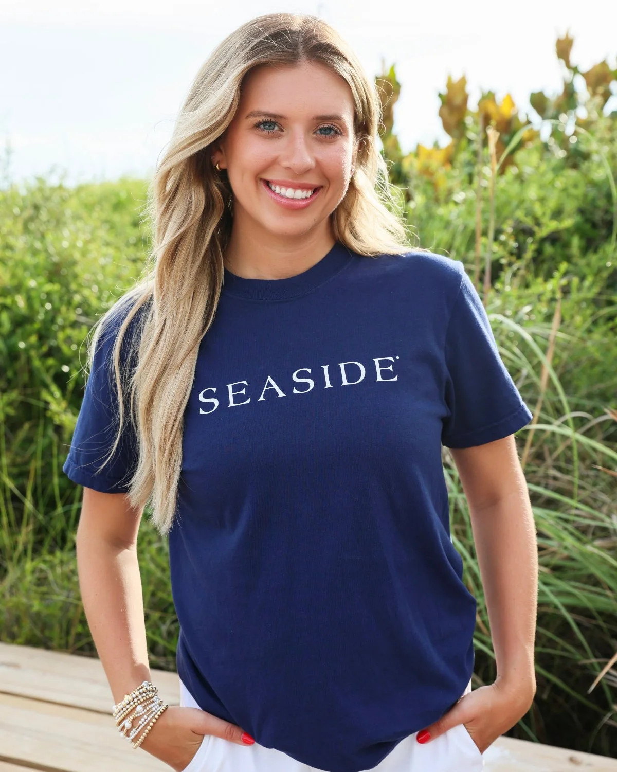 Navy Shortsleeve Unisex Seaside Tee | Shop.app