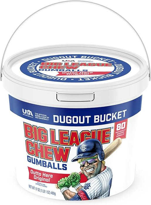 Big League Chew - Original Bubble Gum Flavor + 80pcs Individually Wrapped Gumballs + For Games, C... | Amazon (US)