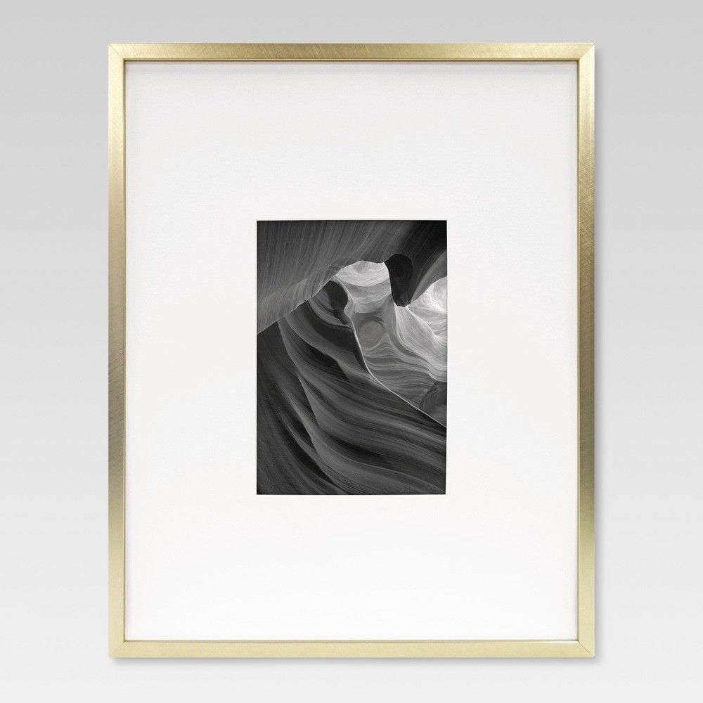 Metal Single Image Matted Frame 5X7- Brass - Project 62, Gold Beige | Target