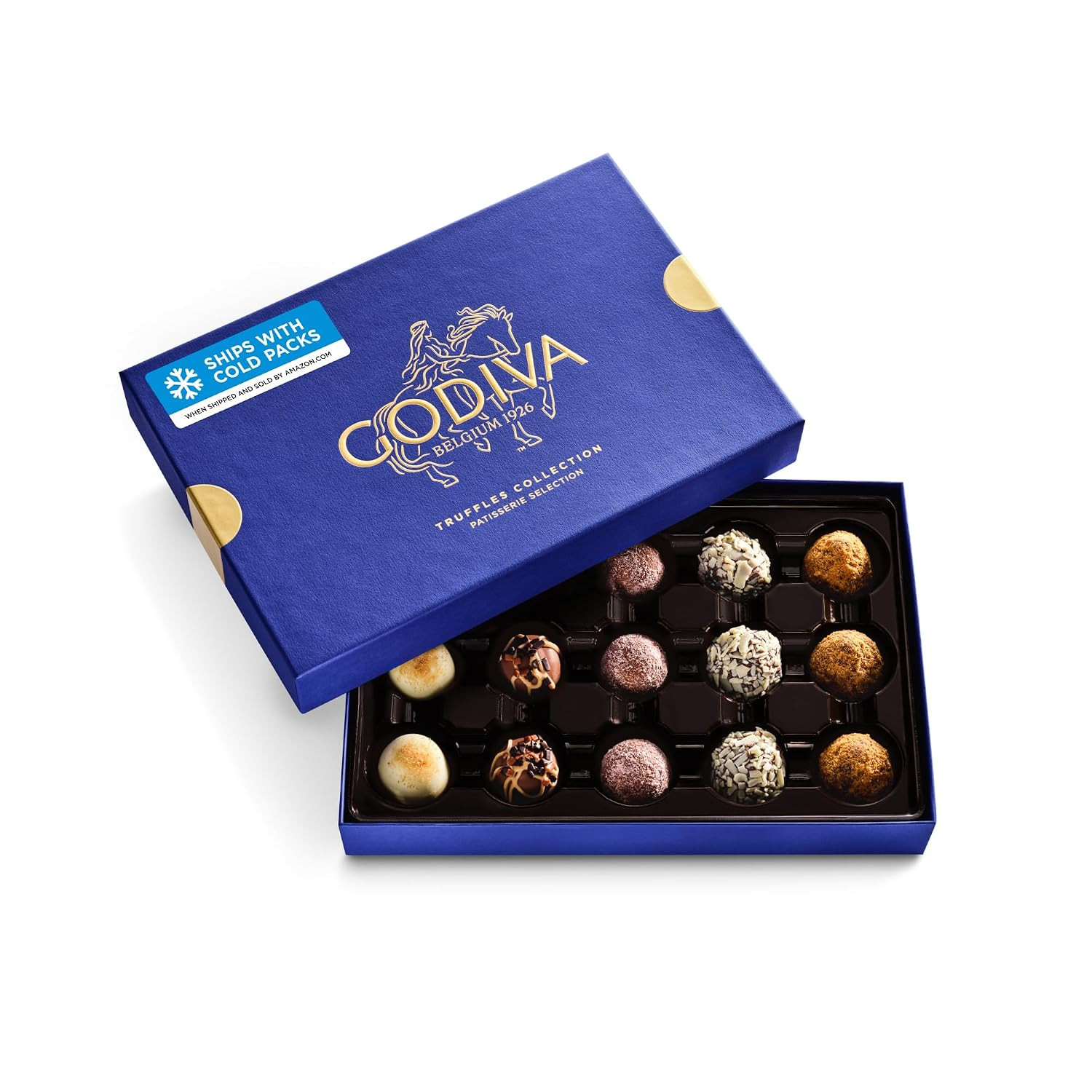 Godiva Patisserie Belgian Chocolate Truffles Gift Box, Dessert, 15 Pc | Amazon (US)