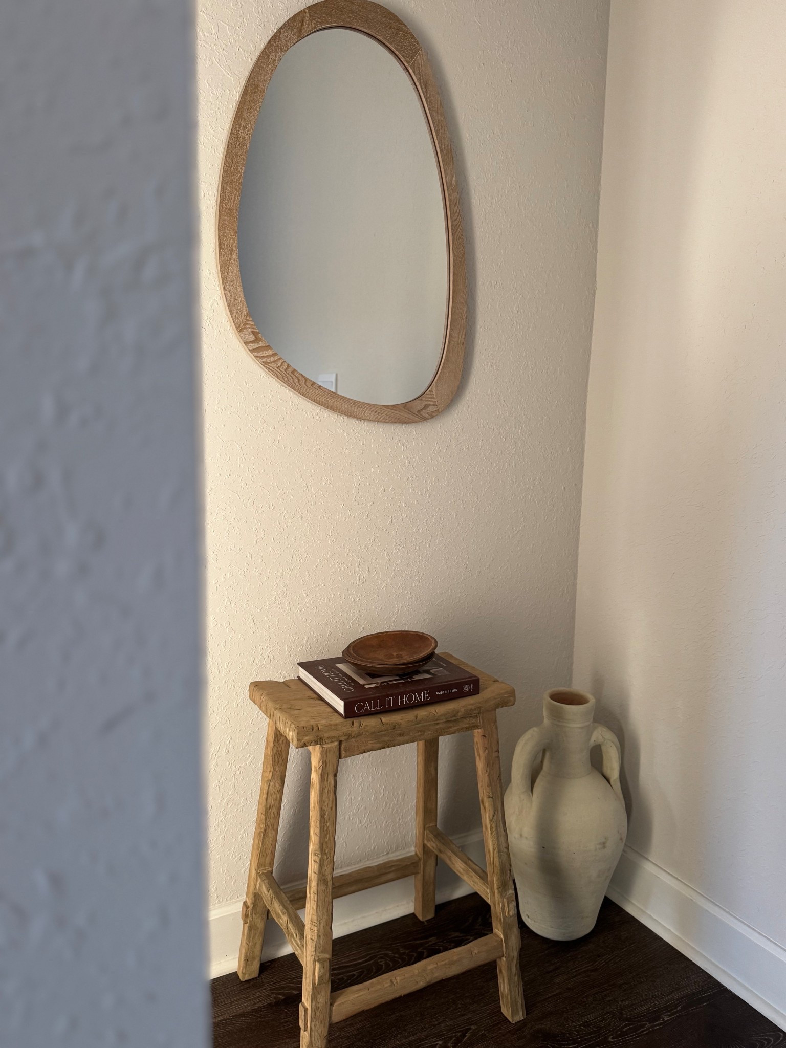 Organic earthy mirror 

Amazon mirror, found stool 

#LTKSaleAlert #LTKHome