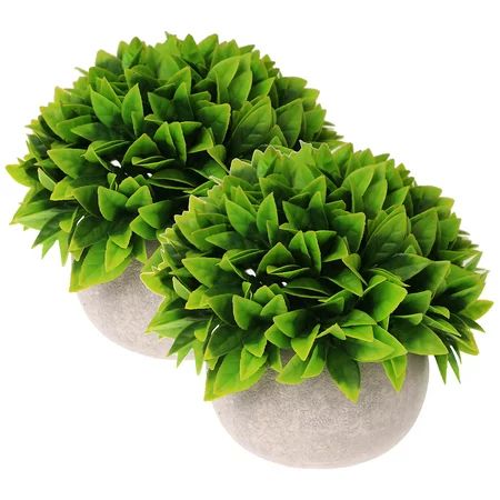 2 Packs Small Artificial Plants in Pot Mini Faked Potted Plants Decorative Faux Plants Centerpiece T | Walmart (US)