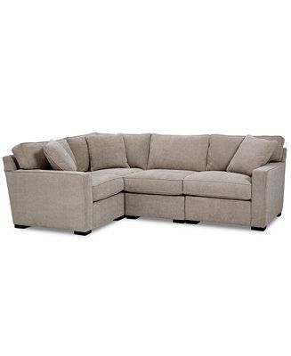 Furniture Radley Fabric 4-Pc. Sectional Sofa with Corner Piece, Created for Macy's - Macy's | Macy's Canada