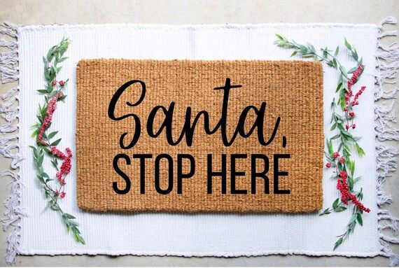 Merry & Bright Doormat  Christmas Doormat  Cute Doormat | Etsy | Etsy (US)