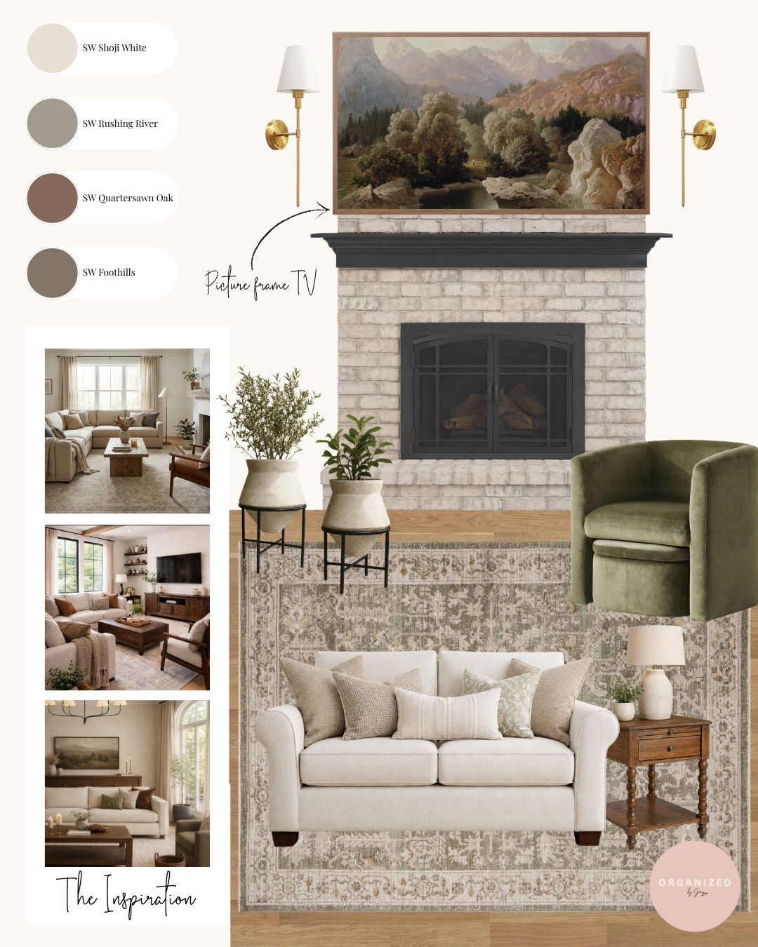 What if we told you that your traditional oak floors don't have to be replaced? 🤎

It’s all about the color palette! By pulling those warm red oak tones into the color palette, you can create a space that feels intentional, cohesive and elevated. Layering in accent pillows, pattern fabrics, modern pieces and other woods tones, it will balance the warmth and bring the whole space together.

Traditional doesn’t have to mean outdated. ✨

#LivingroomInspiration #TransitionalStyle #LTKHome #InteriorStyling #HomeDecorIdeas 

 