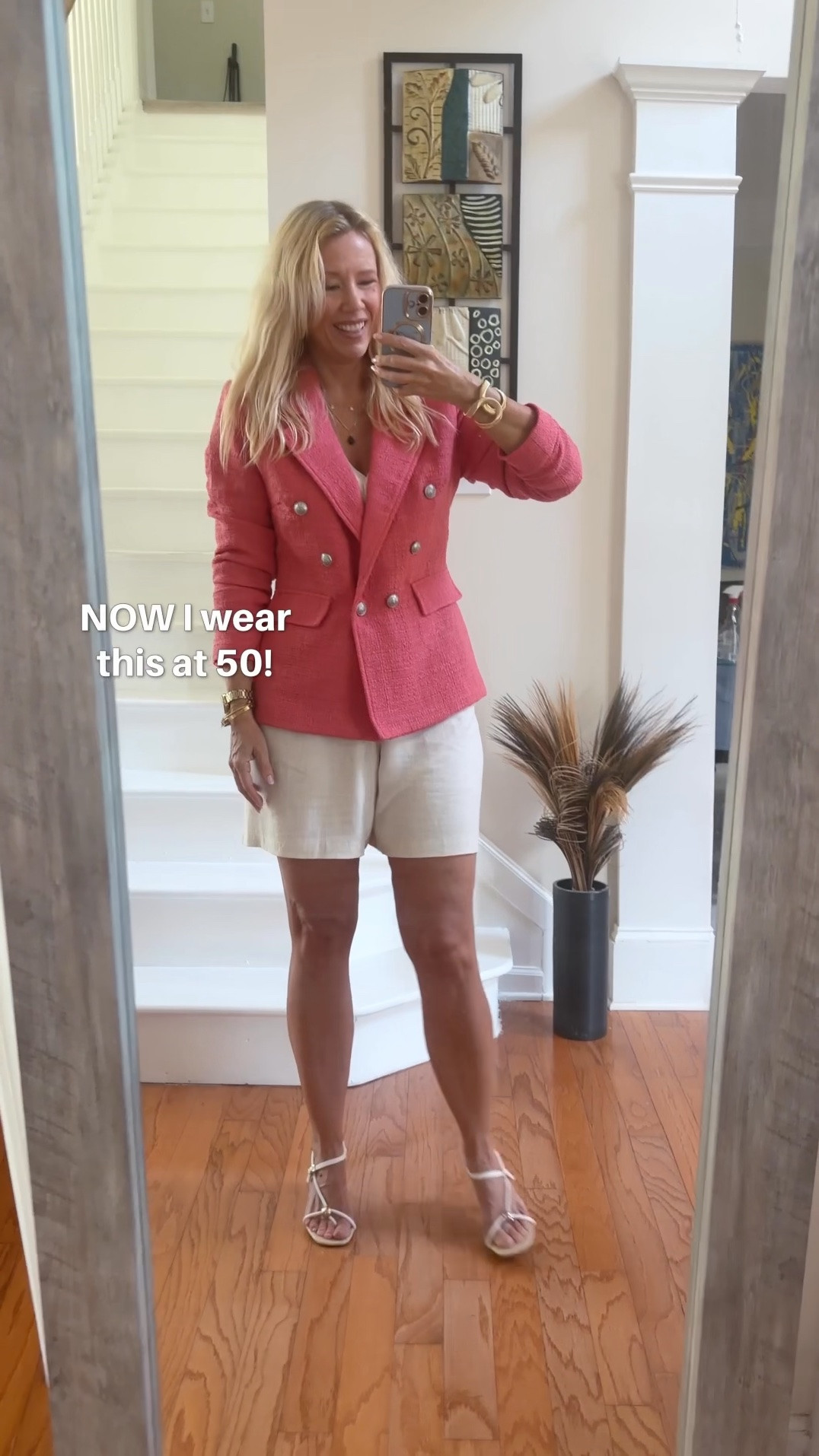 #ad Love this linen short & vest set! These shorts offer a little more coverage for those that don’t want to go too short (approximately 6.5” inseam). And if it gets a bit cooler at night, you can easily throw on this beautiful boucle blazer or the tweed look cardigan (looks like Chanel!). Can’t wait to wear this cardigan with jeans also! 

FYR: I’m 5’7”, 143 lbs, wearing the following sizes:⬇️
Shorts: 10. They run a little large.  
Vest: 6: true to size.
Tweed Look Cardigan: 4/6: true to size.
Boucle Blazer: 8: true to size.

Thank you for these cute outfits @lascanausaofficial

#LTKootd #LTKgrwm #LTKOver40