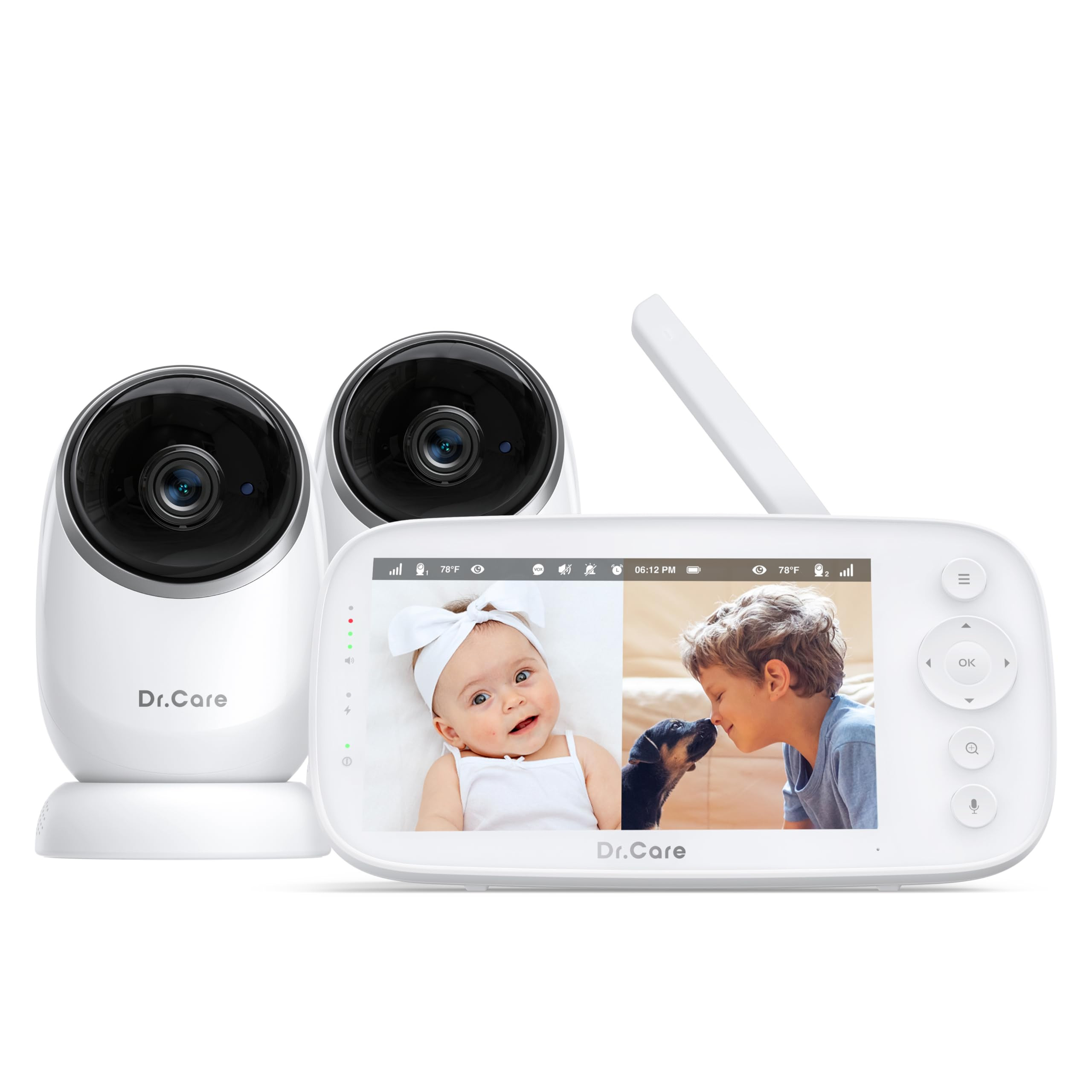NovaView Video Baby Monitor with 2 Cameras - 5” 1080P HD Screen, Ultra-Low Radiation, 5000mAh B... | Amazon (US)