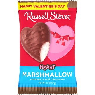 Russell Stover Valentine's Day Milk Chocolate Marshmallow Candy Heart, 1.3 OZ | CVS Health