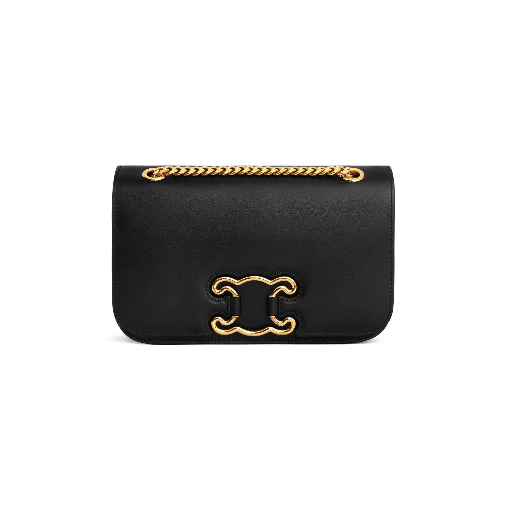 Celine Women's Medium Triomphe Frame Bag - Black | 199813EPA | LOZURI