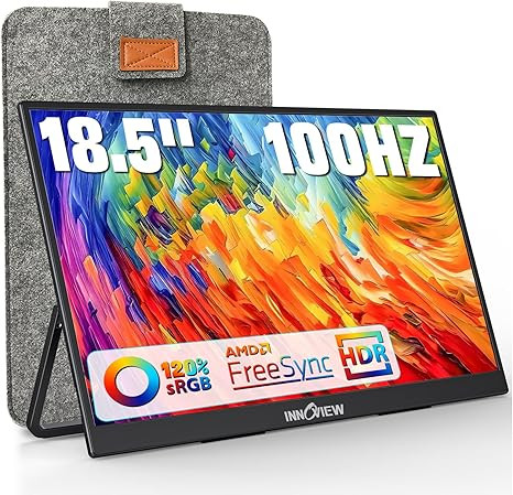 InnoView Portable Monitor 18.5 inch 100HZ 120% sRGB, 1080P FHD IPS Large Portable Monitors for La... | Amazon (US)