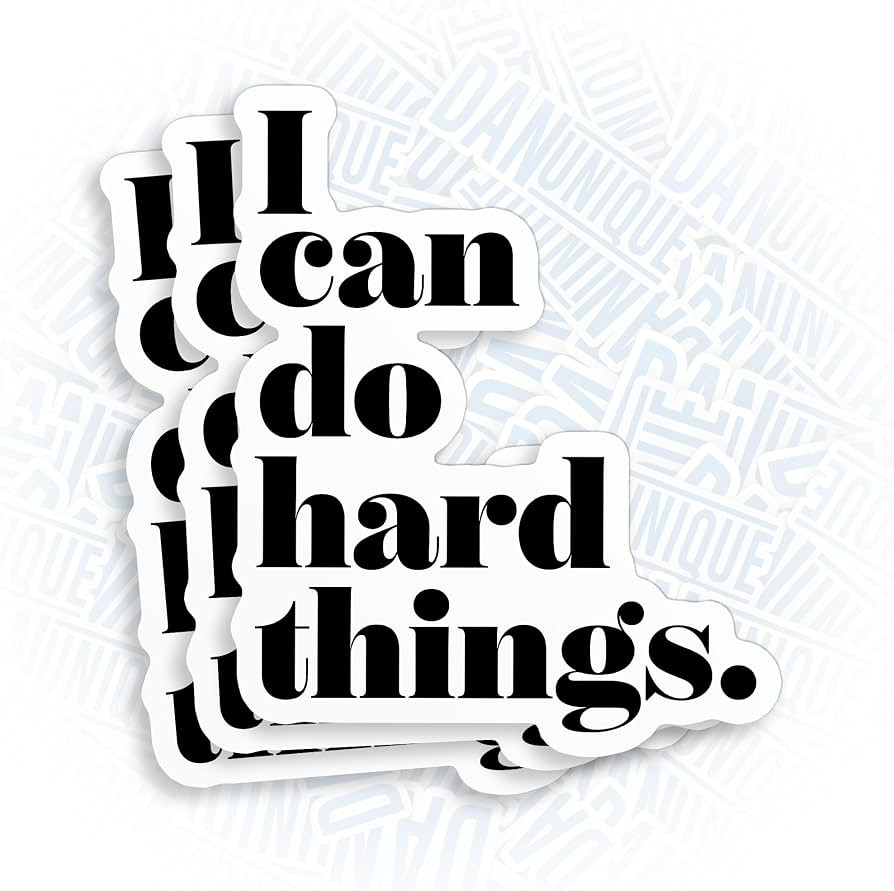 (3Pcs) I Can Do Hard Things Sticker Positive Motivational Quote 2" Waterproof Die-Cut Vinyl Stick... | Amazon (US)