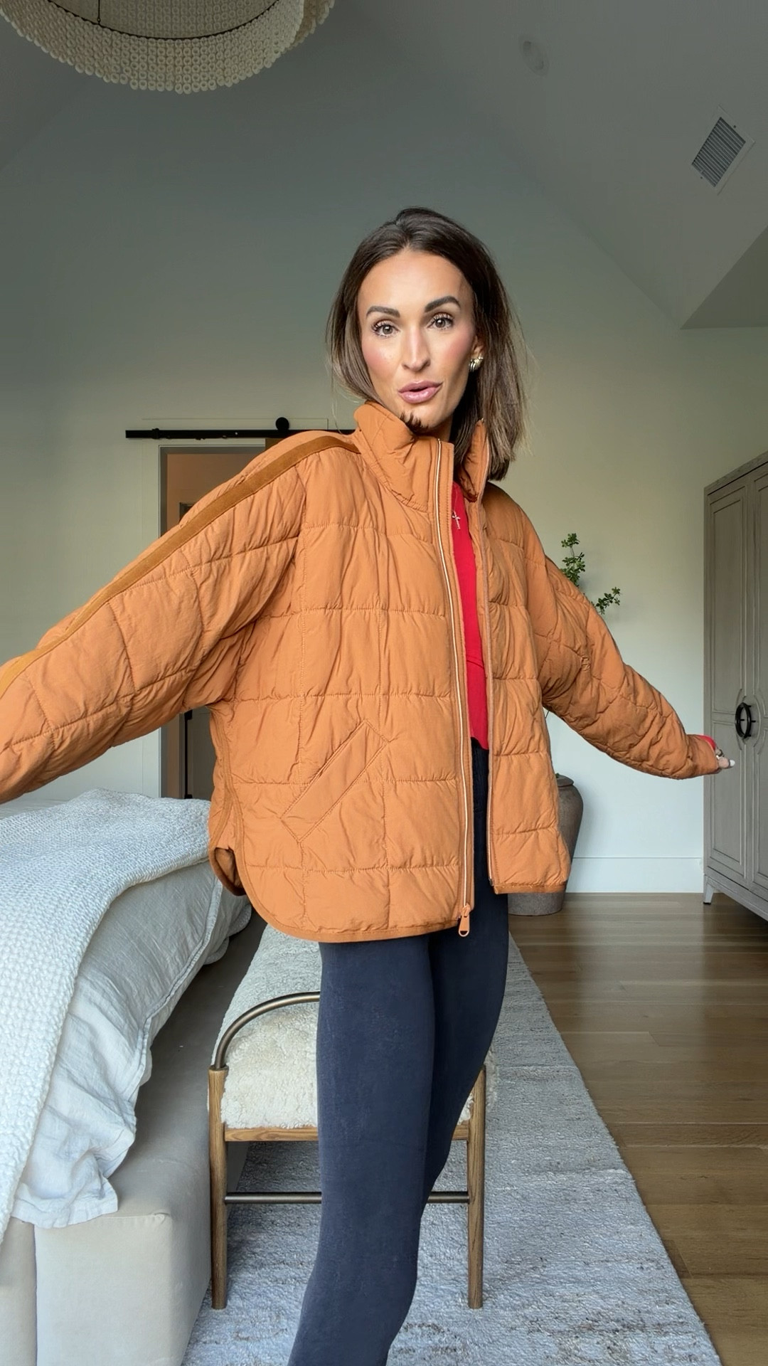 a perfect jacket that's not too thick or thin! i love this color! on sale today!😍

#LTKSaleAlert #LTKActive #LTKFindsUnder100