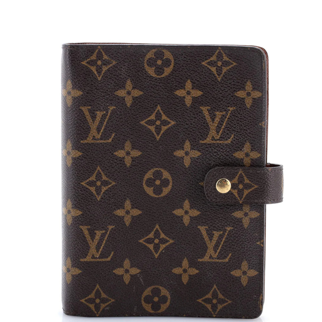 Louis Vuitton Ring Agenda Cover Monogram Canvas MM Brown 3715872 | Rebag
