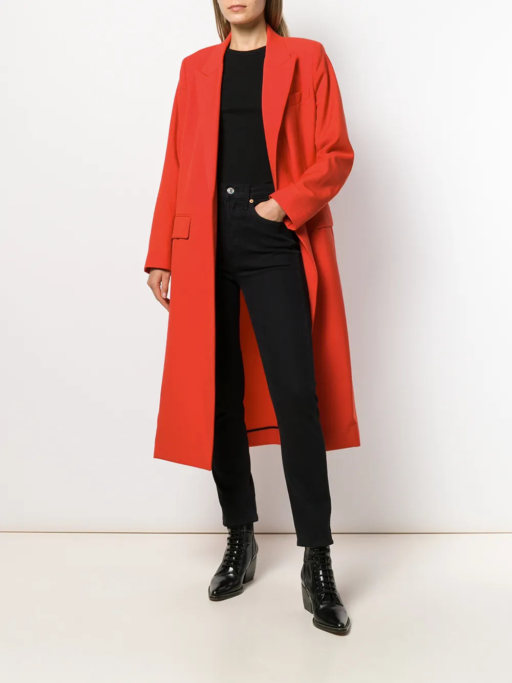 AMI Paris long-length Coat - Farfetch | Farfetch Global