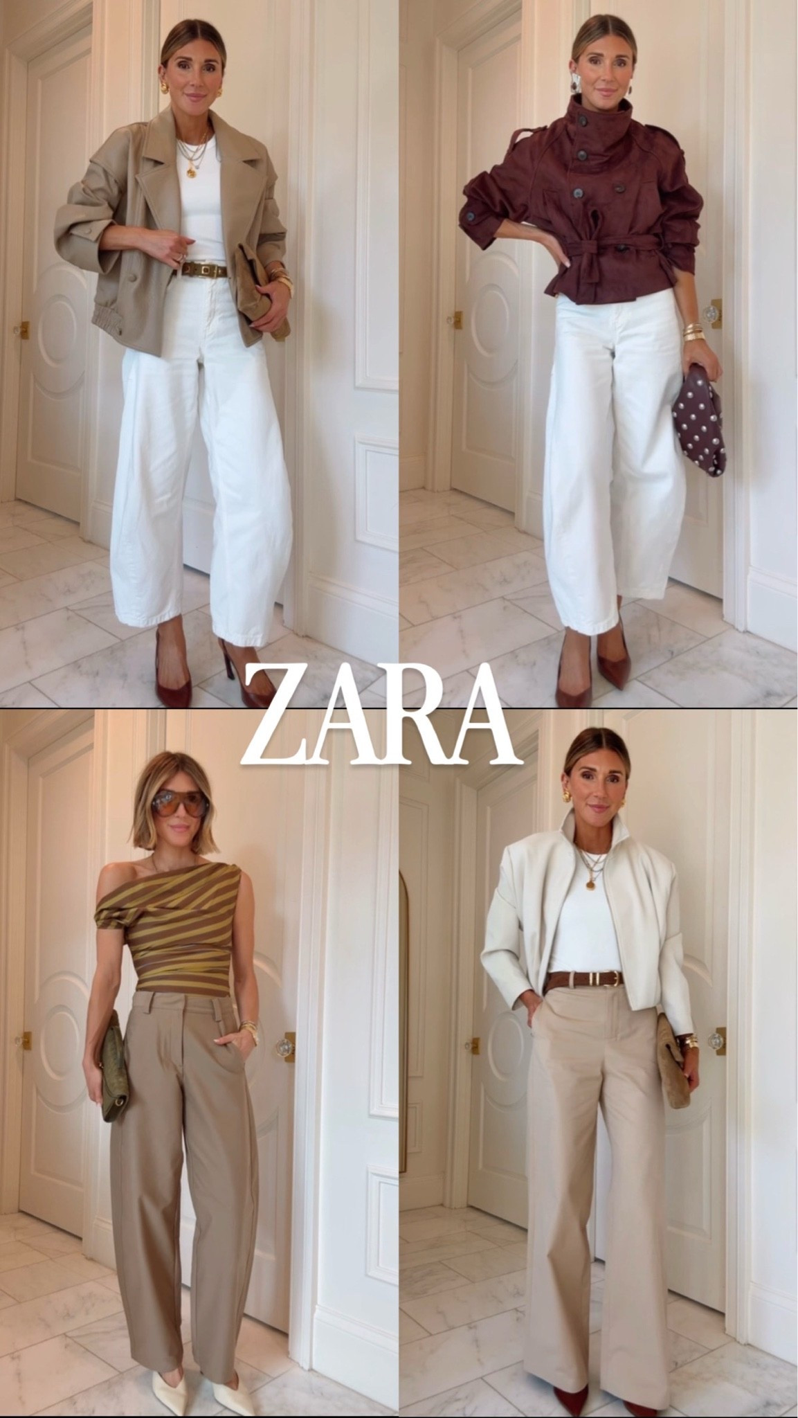 New arrivals from Zara for fall. I'm 5'7 wearing size small in tops and jacket and size 2/25 in jeans pants