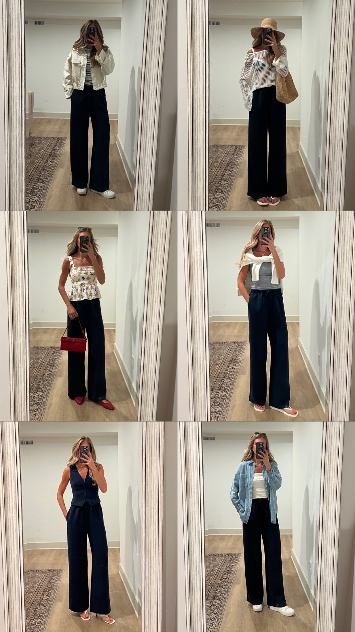 One pair of pants 6 ways! 
These aritzia pants are the BEST! Tall sizes available (wearing my usual medium tall) and they are made of a special fabric that is almost impossible to wrinkle. This is the navy pant. 

Size small in tall tops and medium tall in flag sweater. Sized up to 6 in navy vest and medium in denim button up for a super oversized fit (already runs oversized)
Medium in suit! 


East coast summer, Nantucket outfits, montauk outfits, Hamptons outfits, Americana

#LTKSeasonal #LTKStyleTip