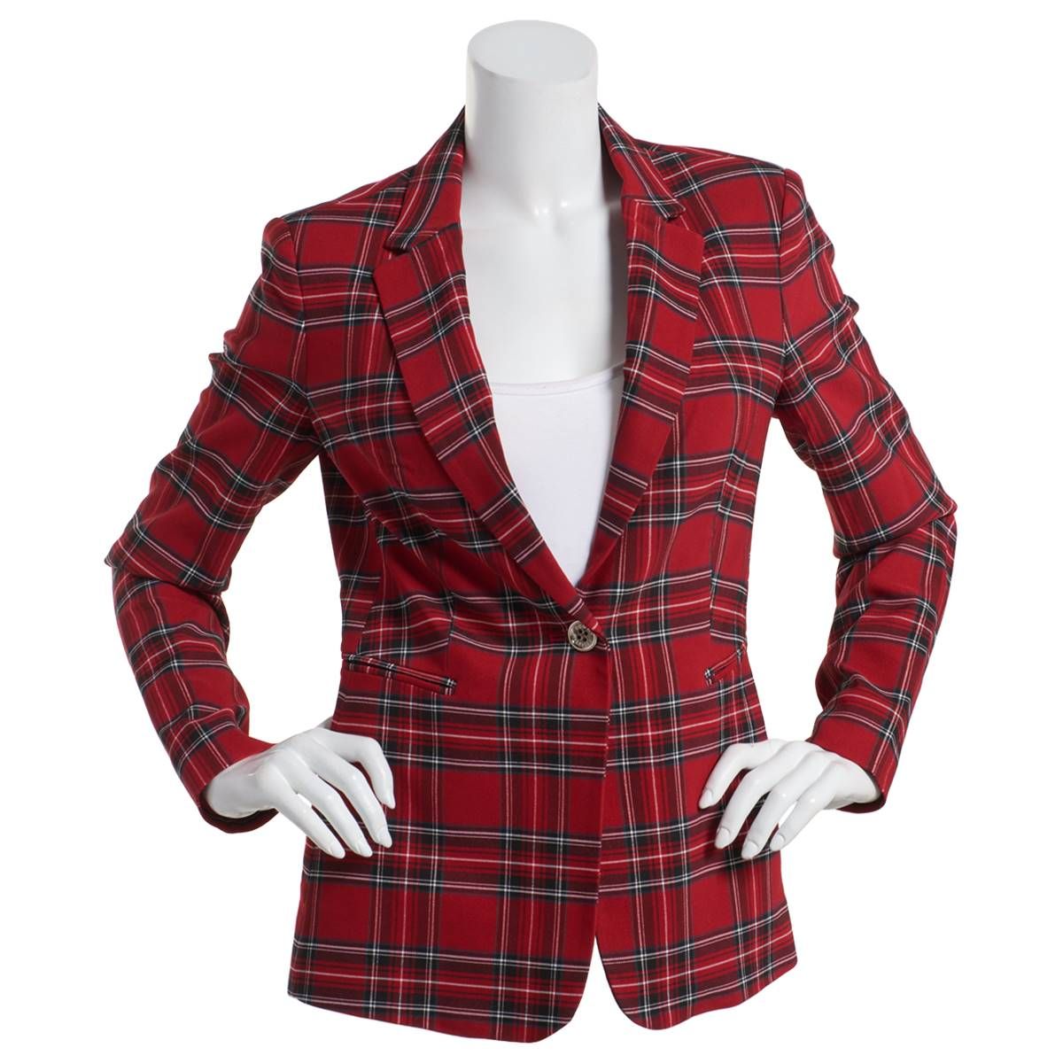 Womens Tommy Hilfiger One Button Plaid Jacket - Boscov's | Boscov's Department Stores