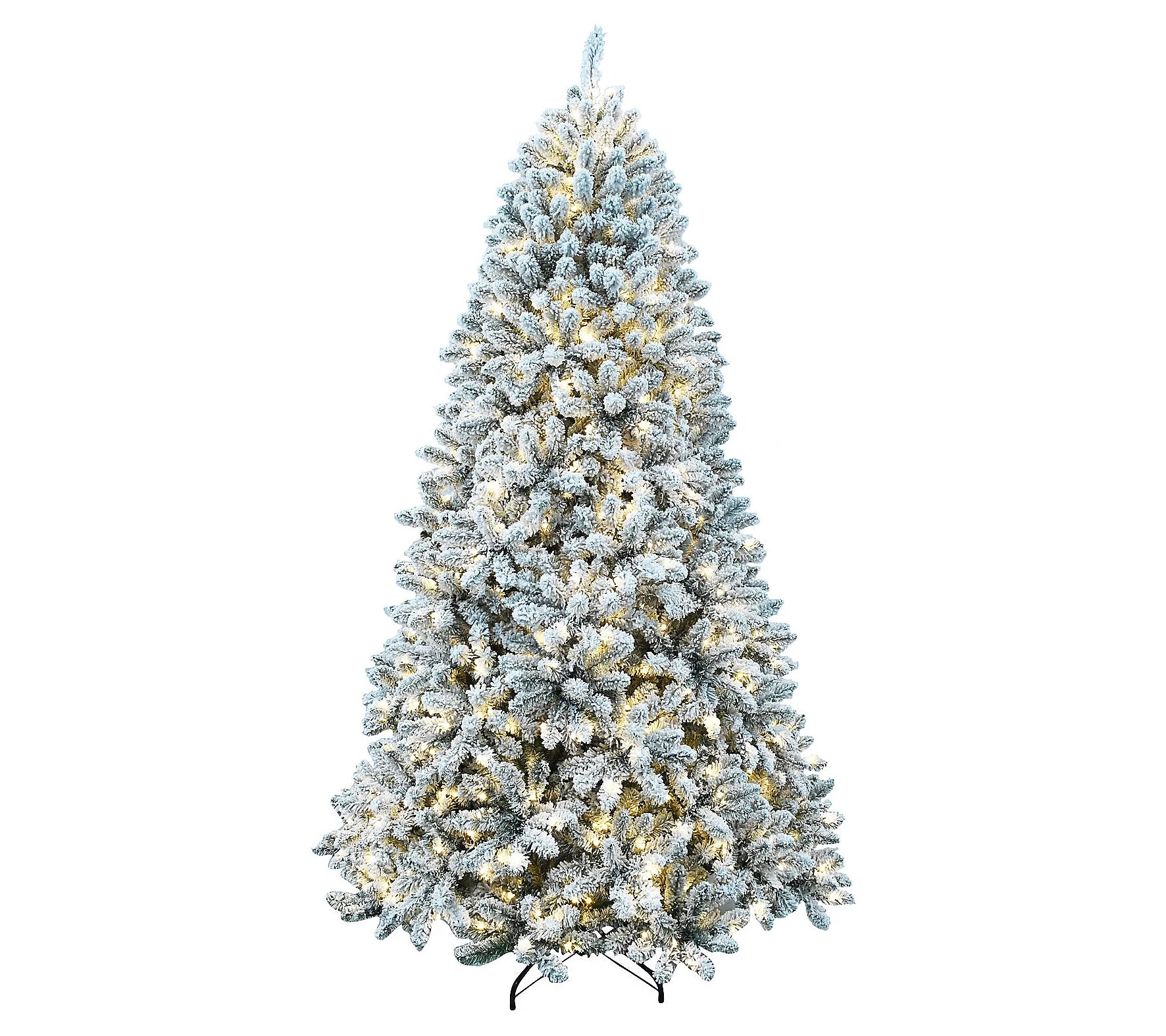 Fraser Hill Farm 9' Flocked Winter Snow Pine Ch ristmas Tree | QVC