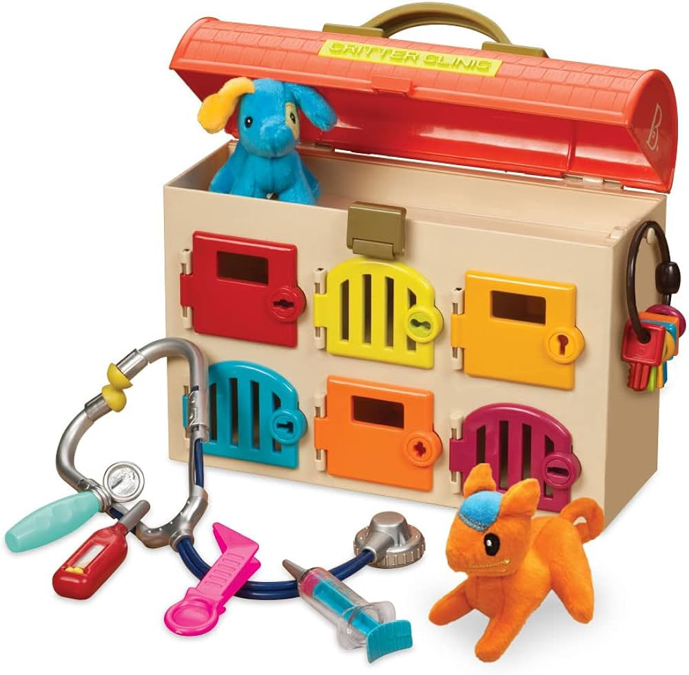 B. toys- Critter Clinic- Pretend Play Toy Vet Set For Toddlers, Kids – Pet Care Set- Tools, Plu... | Amazon (US)